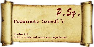 Podwinetz Szevér névjegykártya